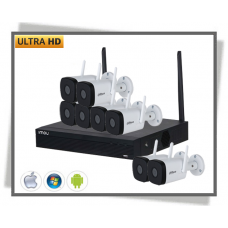 IP Dahua 4mp Ultra Hd Videoovervågning Wifi Bullet Kamera Sæt 8